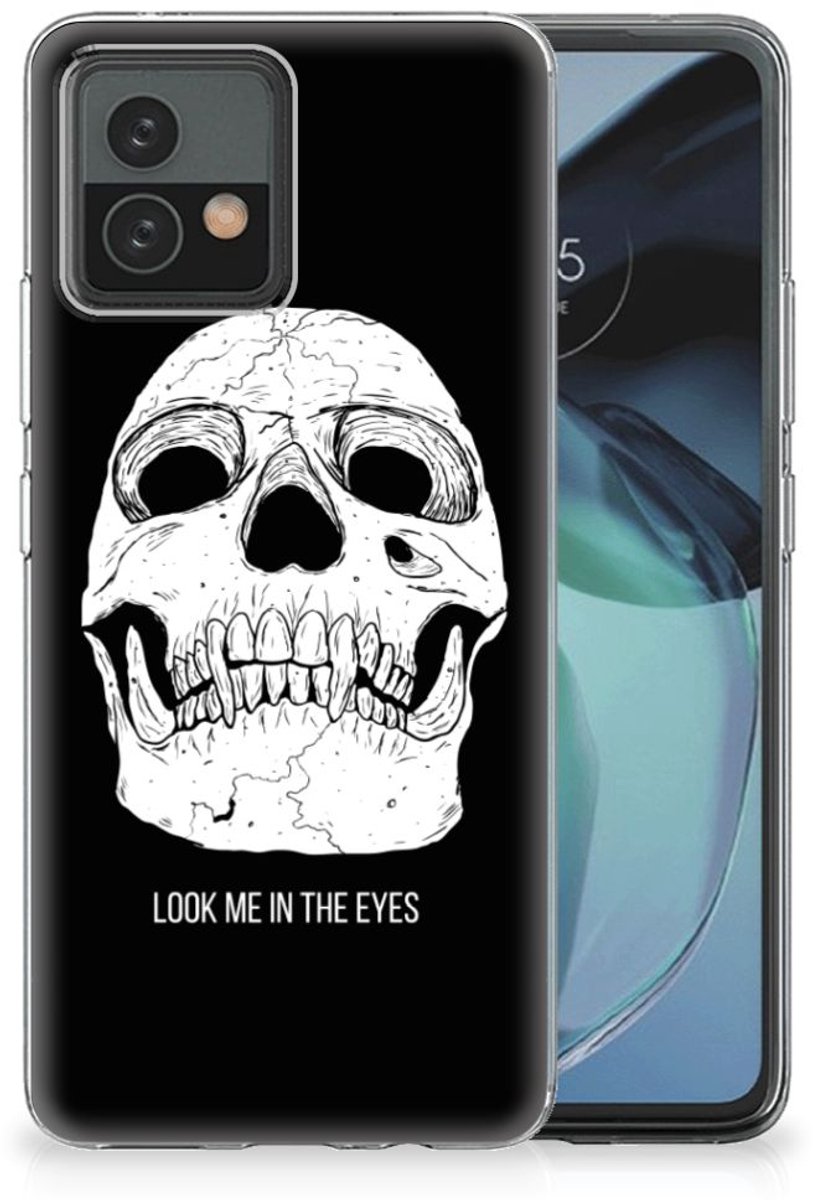 Silicone Back Case Motorola Moto G72 Skull Eyes