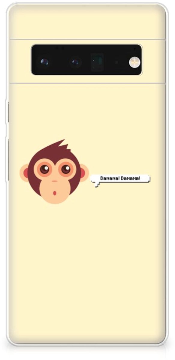 Google Pixel 6 Pro Telefoonhoesje met Naam Monkey