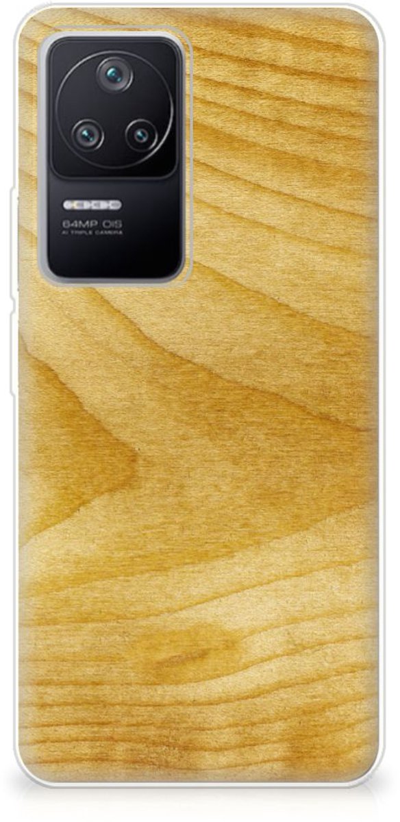 Xiaomi Poco F4 Bumper Hoesje Licht Hout