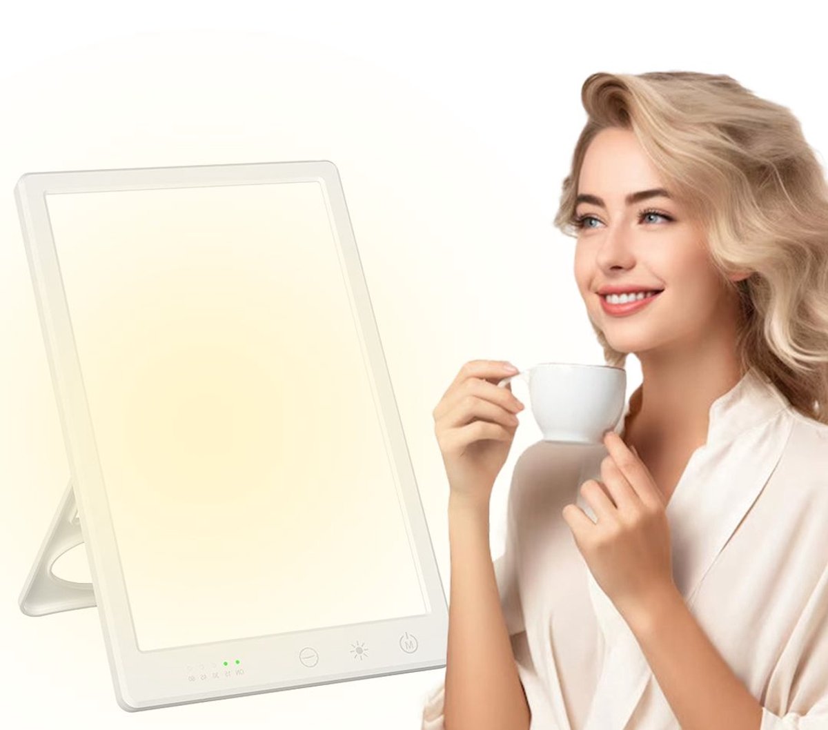 VELTRR® Daglichtlamp - Lichttherapie Lamp - Bureaulamp Led - Wit