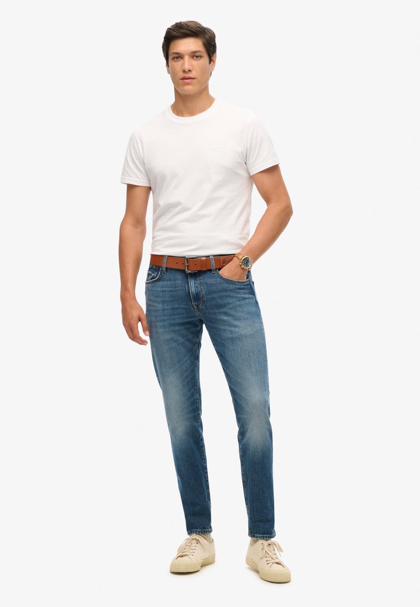 Superdry Vintage slimfit jeans van biologisch katoen Heren Jeans Blauw