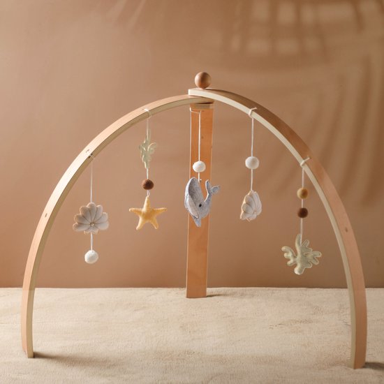 Wavy Dreams - Baby Gym Pearl - Hout & Vilt - Inklapbaar - Vanaf 0 jaar van Wavy Dreams — afbeelding 5