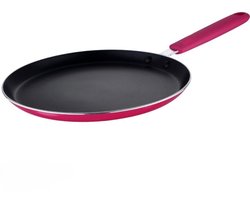 foto van Ceruzo Pannenkoekpan PFAS-vrij - 24 cm - Jazzy Pink - Keramische Anti-aanbaklaag - Inductie
