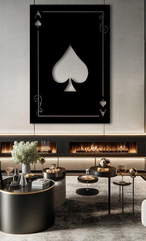 Décoration murale As de Bêches-As de pique -Carte- Décoration murale Métal-Décoration murale Métal-Jeu de cartes- Décoration murale