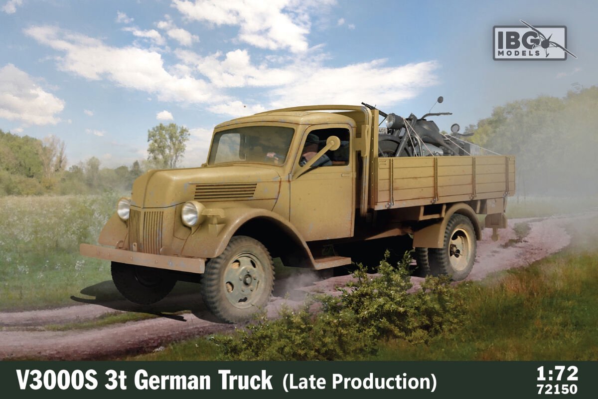 IBG Models Modelbouwpakket Auto - 72150 Ford V3000S 3t - Duitse Vrachtwagen - Late Productie - Militaire Truck Plastic - 1:72 - Modelbouw