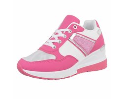 ZoeZo Design - sneakers - nieuwe collectie - voorjaar 2025 - pink - roze - zilver - wit - glitter - kunstleder - maat 39 - uitneembare zool