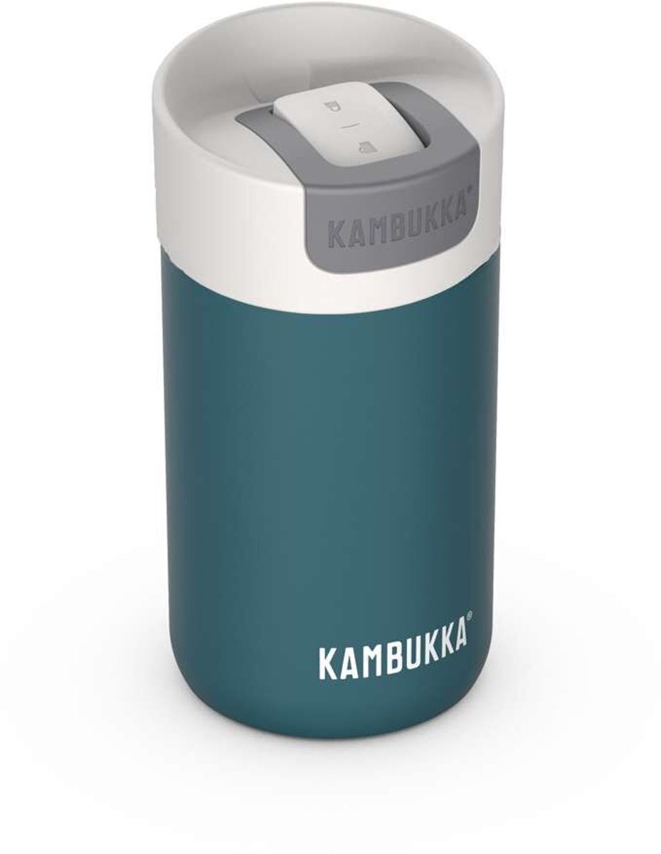 Kambukka OLYMPUS Thermosbeker 300 ml - Roestvrij Staal - DeepTeal Deksel Wit