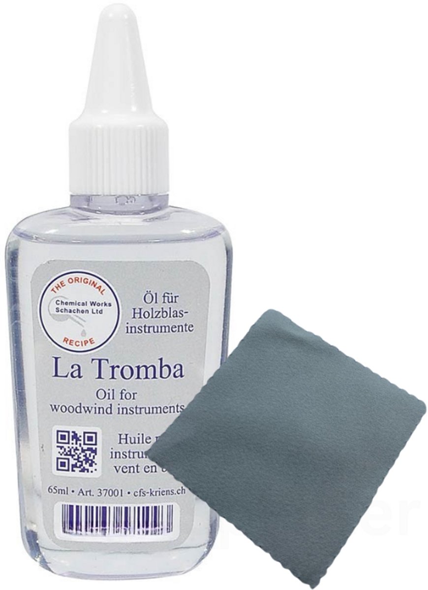 La Tromba Olie voor Houtblazers 65ml + Specter Polijstdoekje – Voor Optimaal Onderhoud van je Houten Blazers