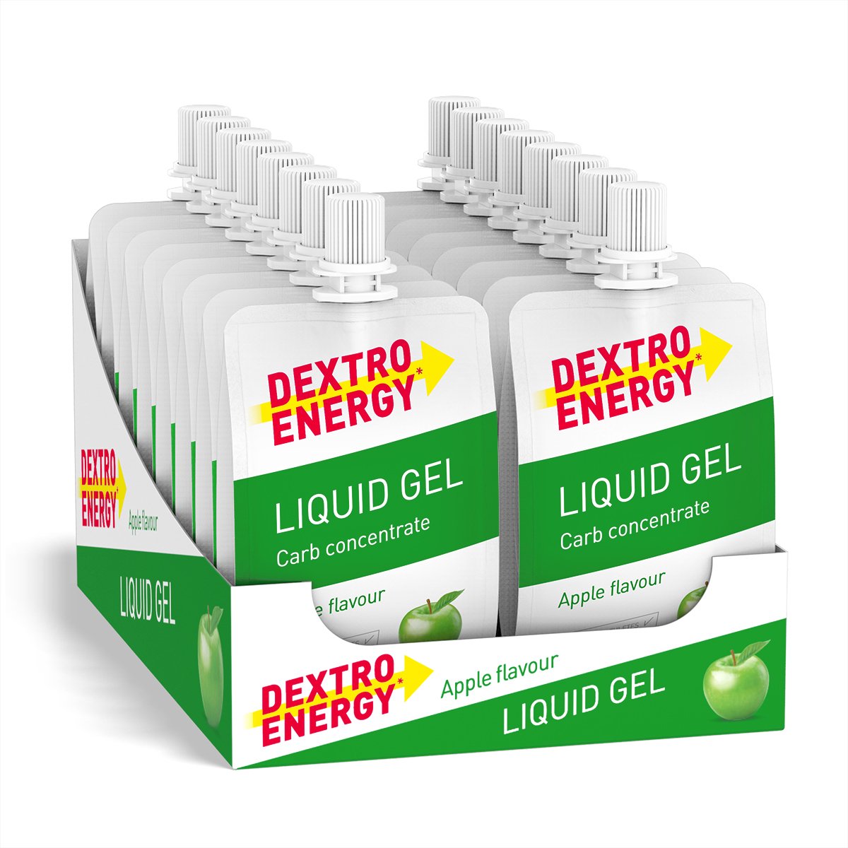 Dextro Energy Liquid Energy Gel - Appel - Sportgel - Energie Gel - 18 x 60 gram