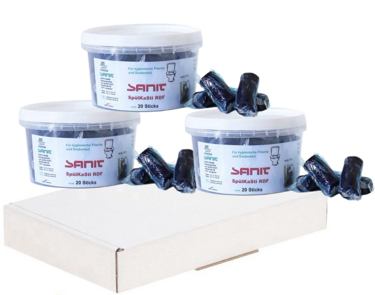 Goedkoopste 60x SANIT Duofresh sticks - toiletblokjes - wc toilet - duo fresh - geschikt voor Geberit Sigma toiletblokhouder - Voordeelverpakking
