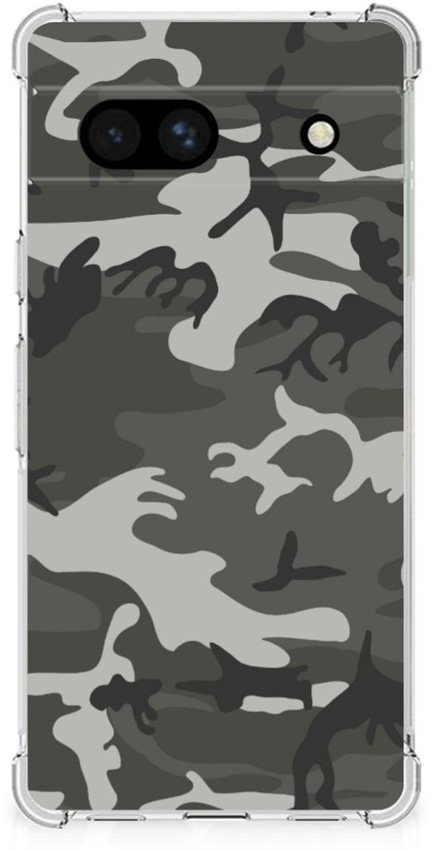 Google Pixel 7A Doorzichtige Silicone Hoesje Army Light