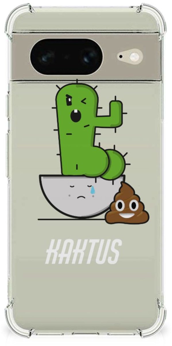 Google Pixel 8 Stevig Bumper Hoesje Cactus Poo