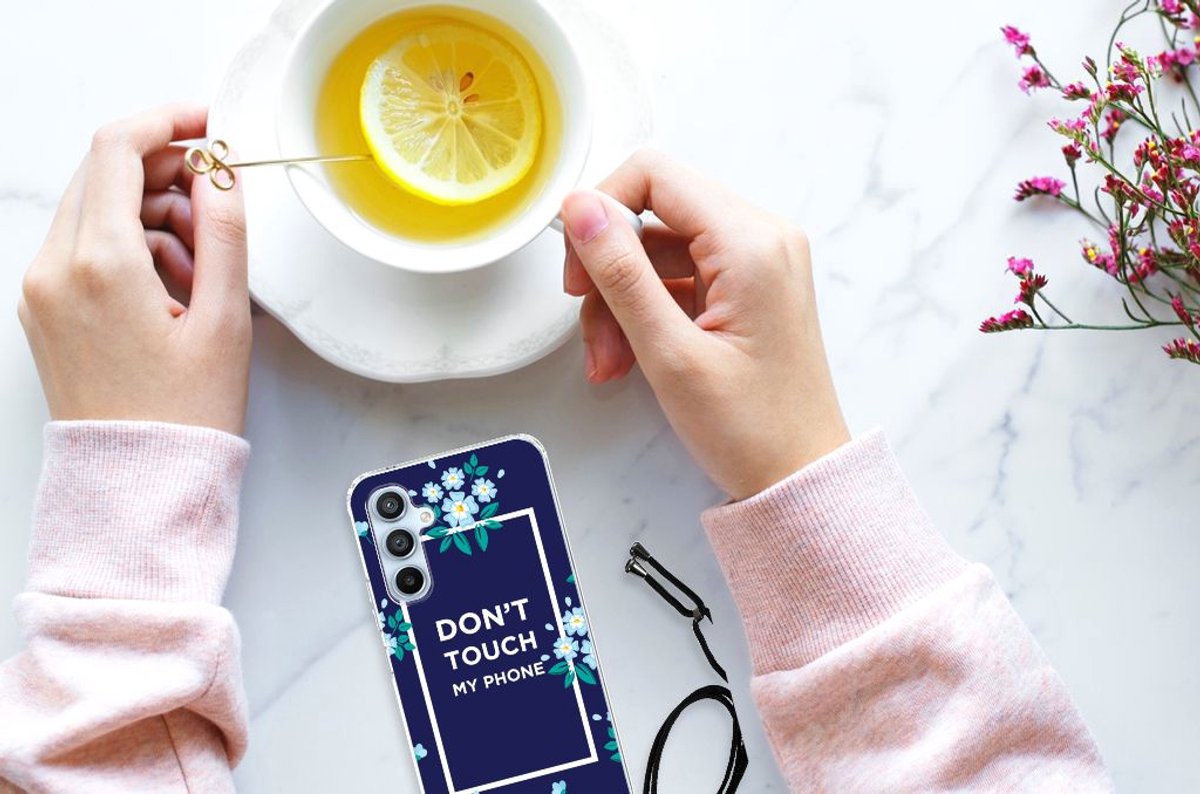 Samsung Galaxy A54 5G Anti Shock Case Flowers Blue DTMP