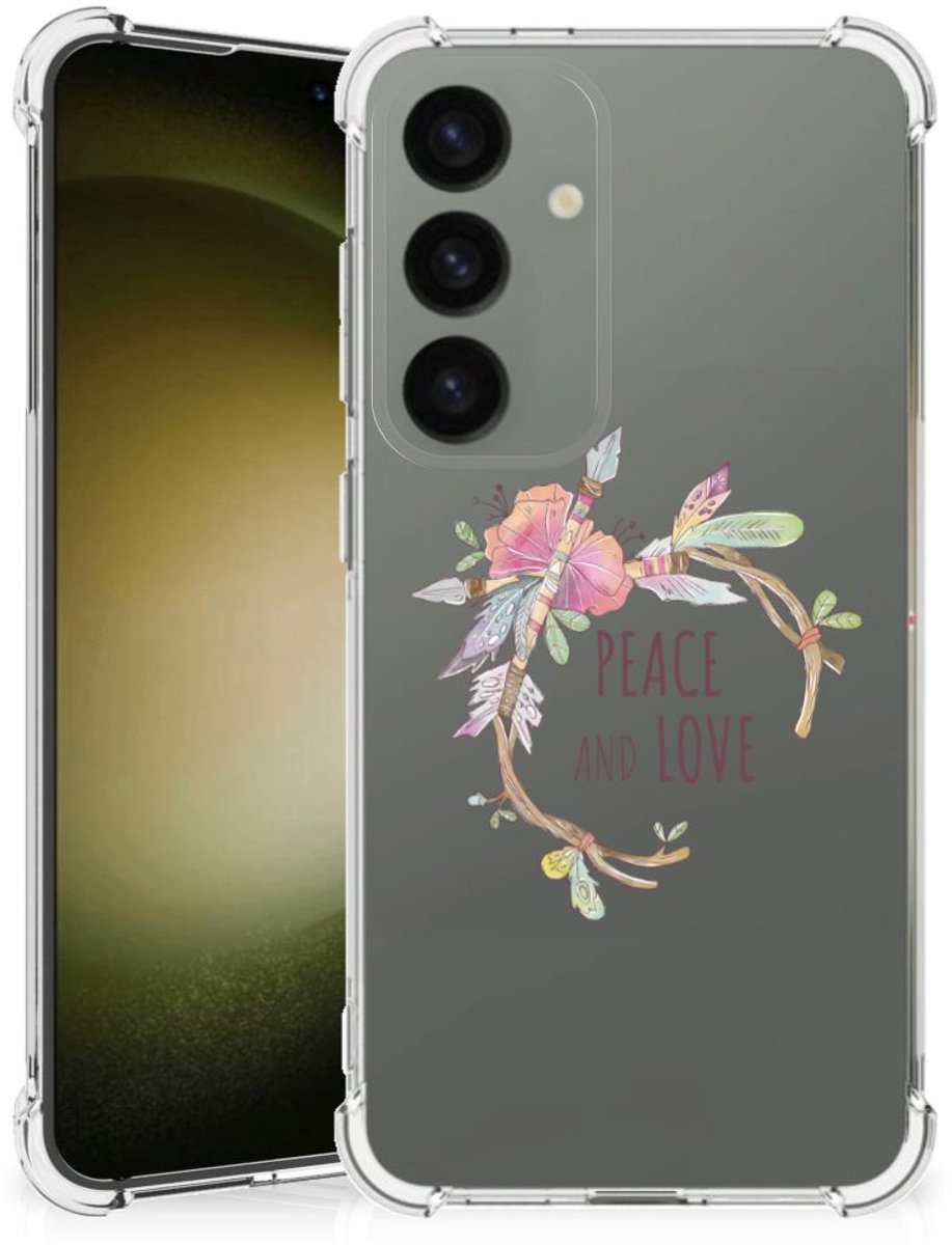 Samsung Galaxy S24 Stevig Bumper Hoesje Boho Text