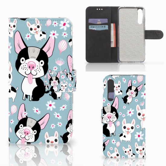 Tenphone Etui Coque pour Huawei P20 Pro Portefeuille Chiens