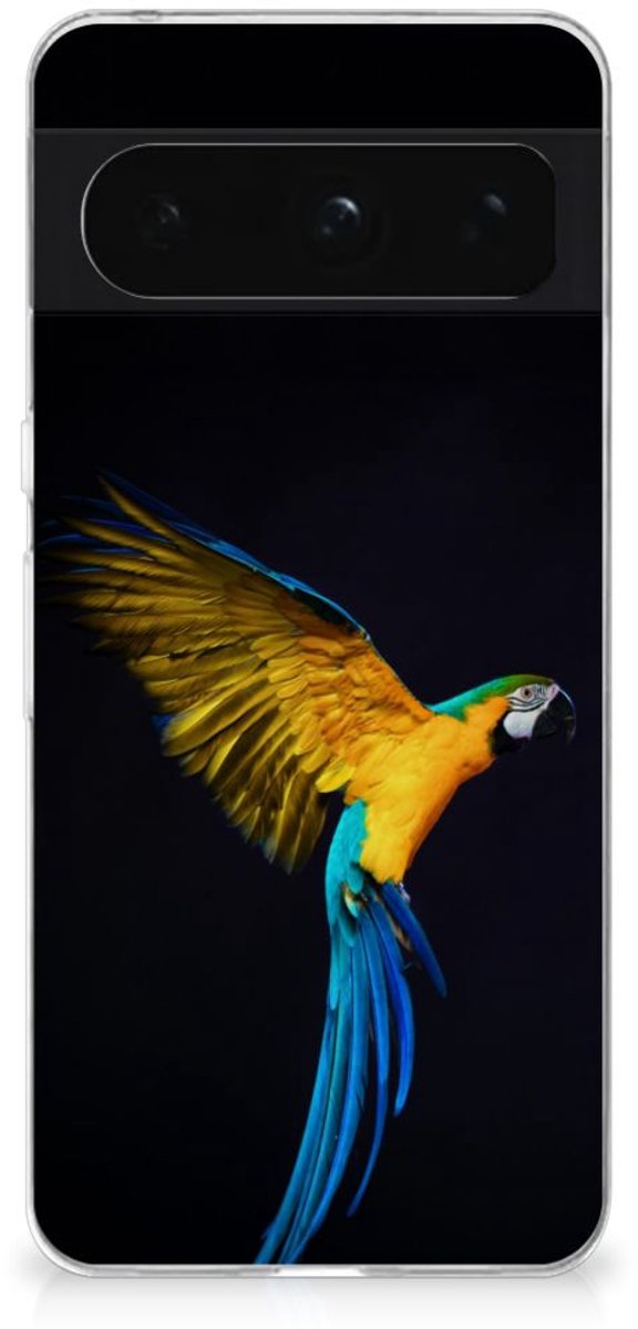 Google Pixel 8 Pro TPU Hoesje Papegaai