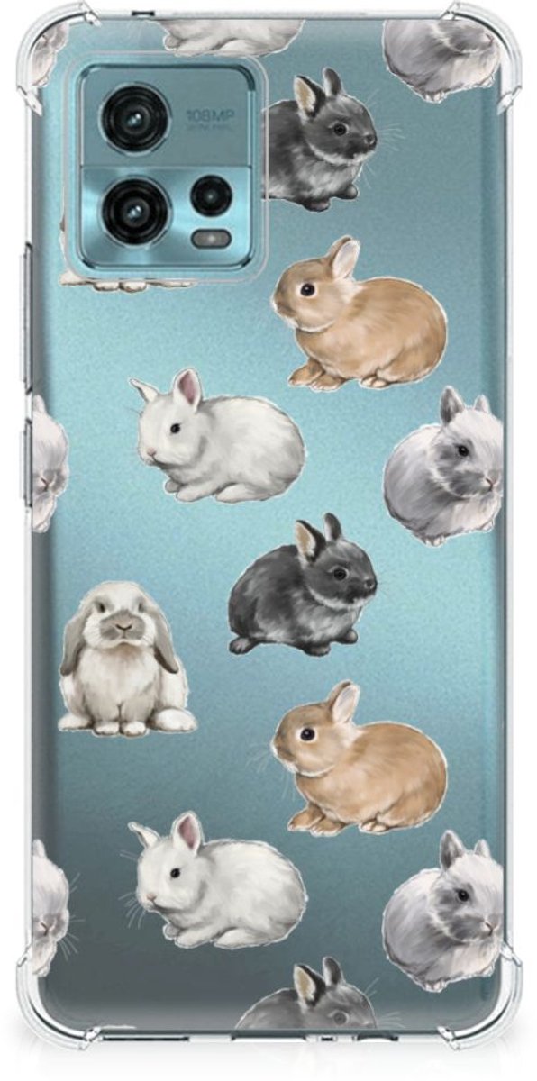 Case Anti-shock voor otorola Moto G72 Konijntjes