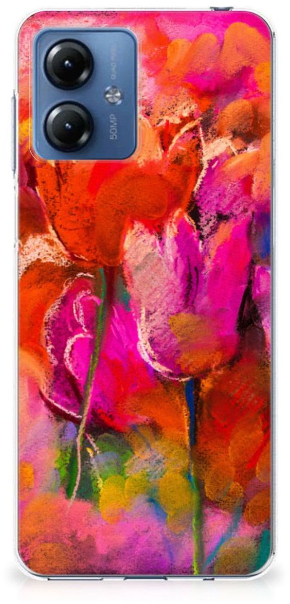 Hoesje maken Motorola Moto G14 Tulips
