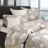 dekbedovertrek SIGNORIA Estro Beige/Gris 260x220 cm avec taies d'oreiller 65x65 cm
