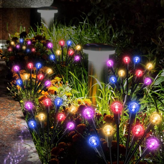 4 Stuks Solar Tuinverlichting, Solarlampen voor Buiten, Stapverlichting