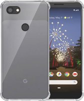 Telefoonhoesje Geschikt voor Google Pixel 3A XL Transparant - Shockproof TPU Siliconen Case met Stootrand Doorzichtig - Smartphonica geschikt voor Google Pixel 3A XL