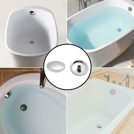 Pop-up klik Clack Plug Sprung Stopper, Push Sink Afvoerplug Pop-up Stopper voor keuken badkamer Wastafel Bad, Massief Messing Chroom, 66mm