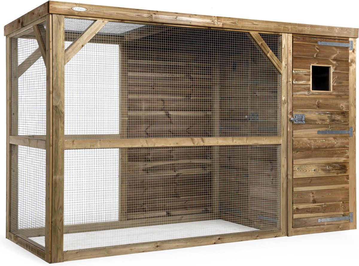Wood Selections Volière Toon - Vogelkooi - vogelhuis voor buiten - papegaaienkooi - dierenverblijf - Vogelren - vogelverblijf