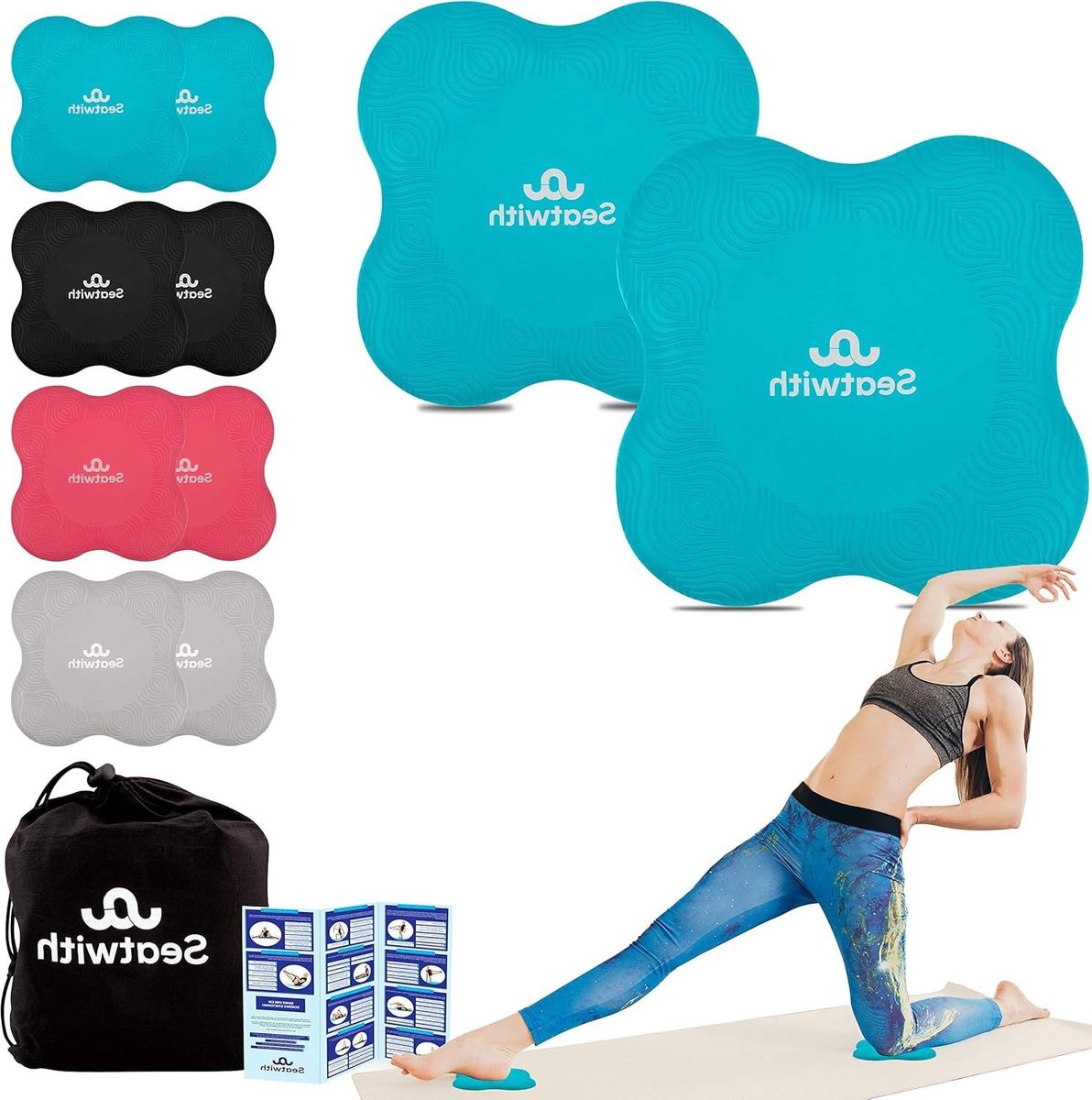 Kniepad voor yoga met extra grip op de knieën