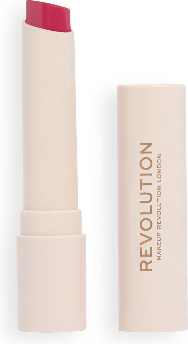 Makeup Revolution Pout Balm - Fuchsia Shine - Tinted Lip Balm - Lippenbalsem - Donkerroze - Care