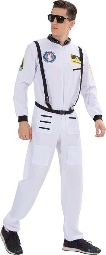 Joya Party® Astronaut Verkleedpak Volwassenen | Science Fiction & Space Kostuum | Nasa Astronaut Ruimte Pak Man | Carnavalskleding | Verkleedkleding | Maat L