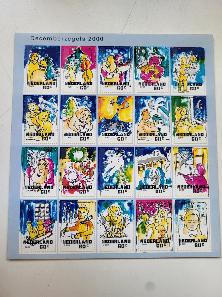 Postzegelvel Decemberzegels 2000 postfris (20 x 60 cent)
