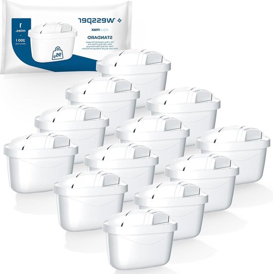 6 Filtri Carboni Attivi Cloro Odore Confezione Da 6 Cartucce Filtro Acqua Compatibili Brita Maxtra+ (Aluna/Mavea) - Rimuove Cloro Filtri Per Brocca Acqua