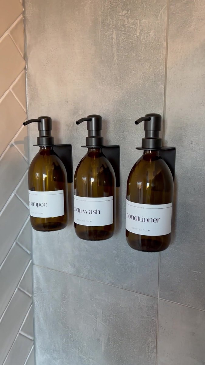 goldenwarm 400 ml zeepdispenser glas zwart mat voor keuken badkamer toilet afwasmiddel dispenser glas met pompkop van roestvrij staal voor douchegel wasmiddel shampoo (1 stuks