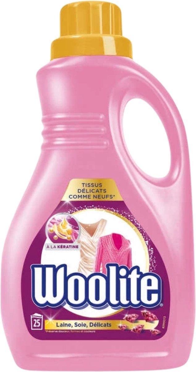 Woolite Delicate - Vloeibaar Wasmiddel - Met Keratine - Wol, Zijde & Fijne Was - 25 Wasbeurten - 1,5L - Voordeelverpakking - 24 stuks