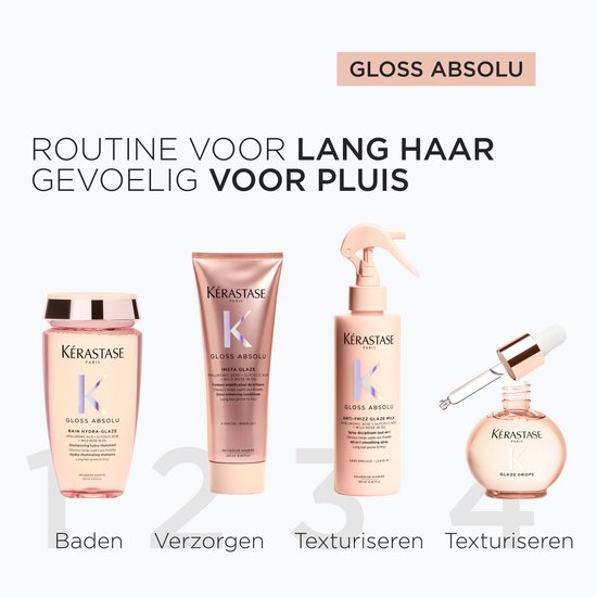 Kérastase Gloss Absolu Anti-Frizz Glaze Milk - Hydraterende Leave-In Haarspray die Beschermt tegen Hitte voor Lang, Pluizig Haar - 190ml