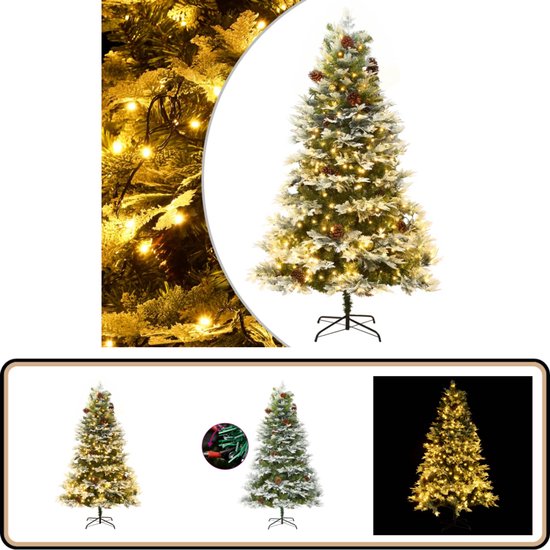vidaXL Kerstboom met 150 LED met standaard Groen 90 cm PE