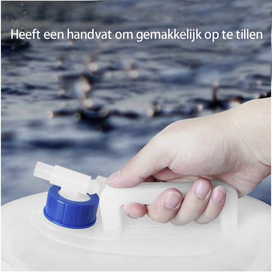Opvouwbare 10 Liter jerrycan set (4 stuks) - handvat - met kraan - 10L Wateropslag- BPA-vrij - camping - transparantWatertank-Watercontainer van Merkloos — afbeelding 4