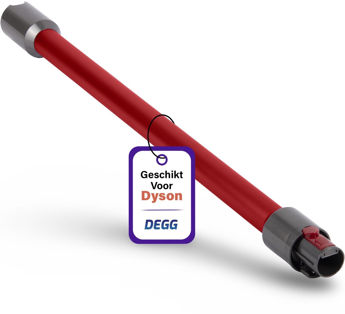 DEGG® - Telescoopbuis Geschikt voor Dyson - Steel, Stang, Zuigbuis - Rood - Compatibel met: V7, V8, V10, V11 en V15 - Duurzaam en Sterk