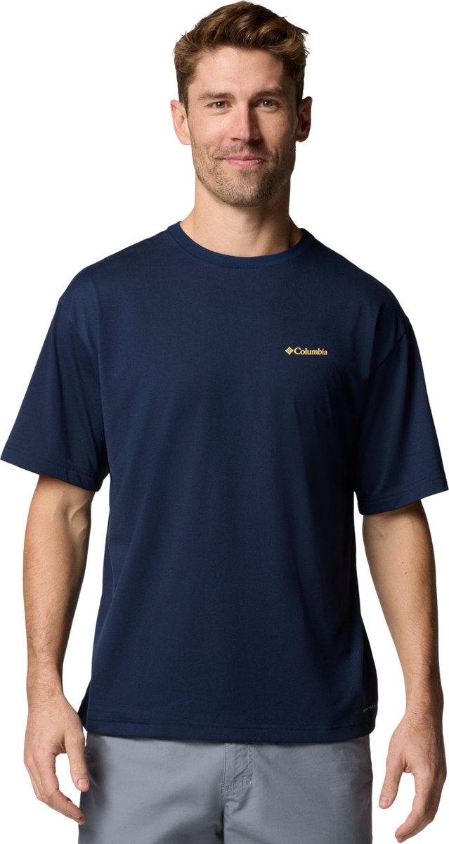 Columbia Cedar Trail Back Graphic Tee Mannen T-shirt Blauw