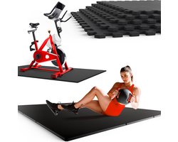 AWEMOZ Fitness Puzzelmat 2,16m² - 6 Stuks van 60 x 60 x 1,2cm - Fitnessmat - Yoga Mat - Fitness Vloer - Anti-slip - Rubber Mat - Sportvloer - Zwembad Tegels - Sportmat - Vloertegels - Vloerbeschermers - 180 x 120 cm