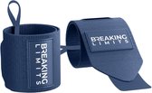 Bandes de poignet Breaking Limits pour le Fitness et le crossfit – Bracelets pour la Musculation – Attelle de poignet – Blue marine – Lot de 2