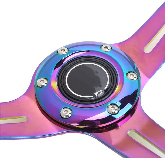 Sport Stuurwiel Universeel 14 inch 350 mm PVC. Auto Racing Stuurwielen Diepe Maïs