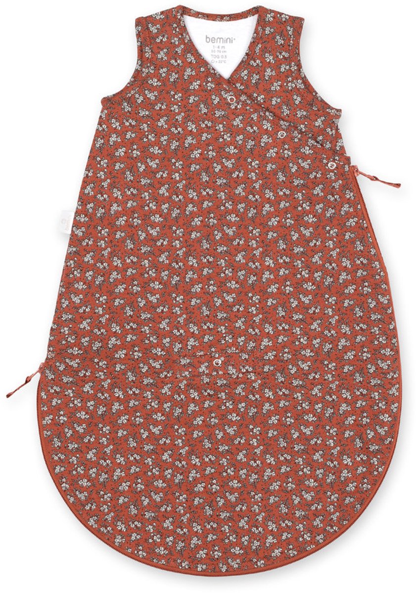 BEMINI Babyslaapzak - MAGIC BAG 1-4m - TOG 0.5 - Zomerjersey - Heidi Karmozijn