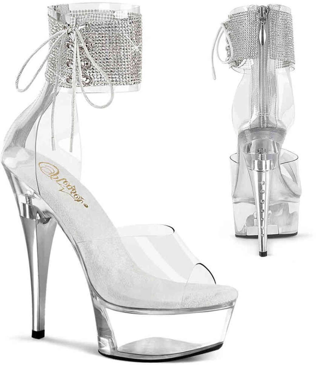Pleaser CAPTIVA-624RS Sandaal met enkelband 39 Shoes Transparant