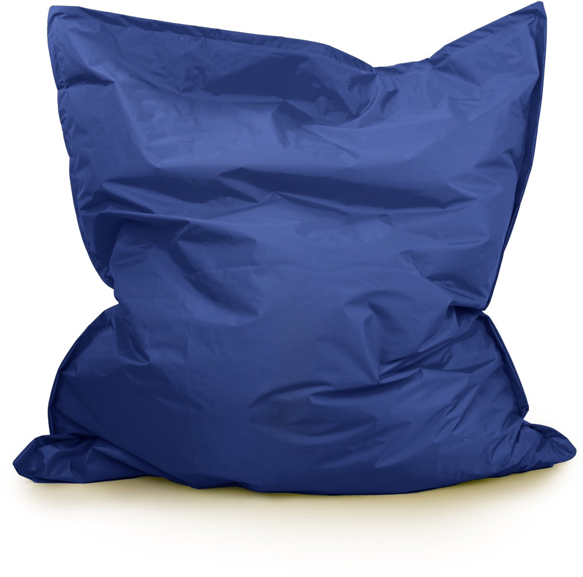 Drop & Sit groot formaat zitzak/zitkussen - robuust nylon - kobalt - 130 X 150 cm - voor binnen en buiten