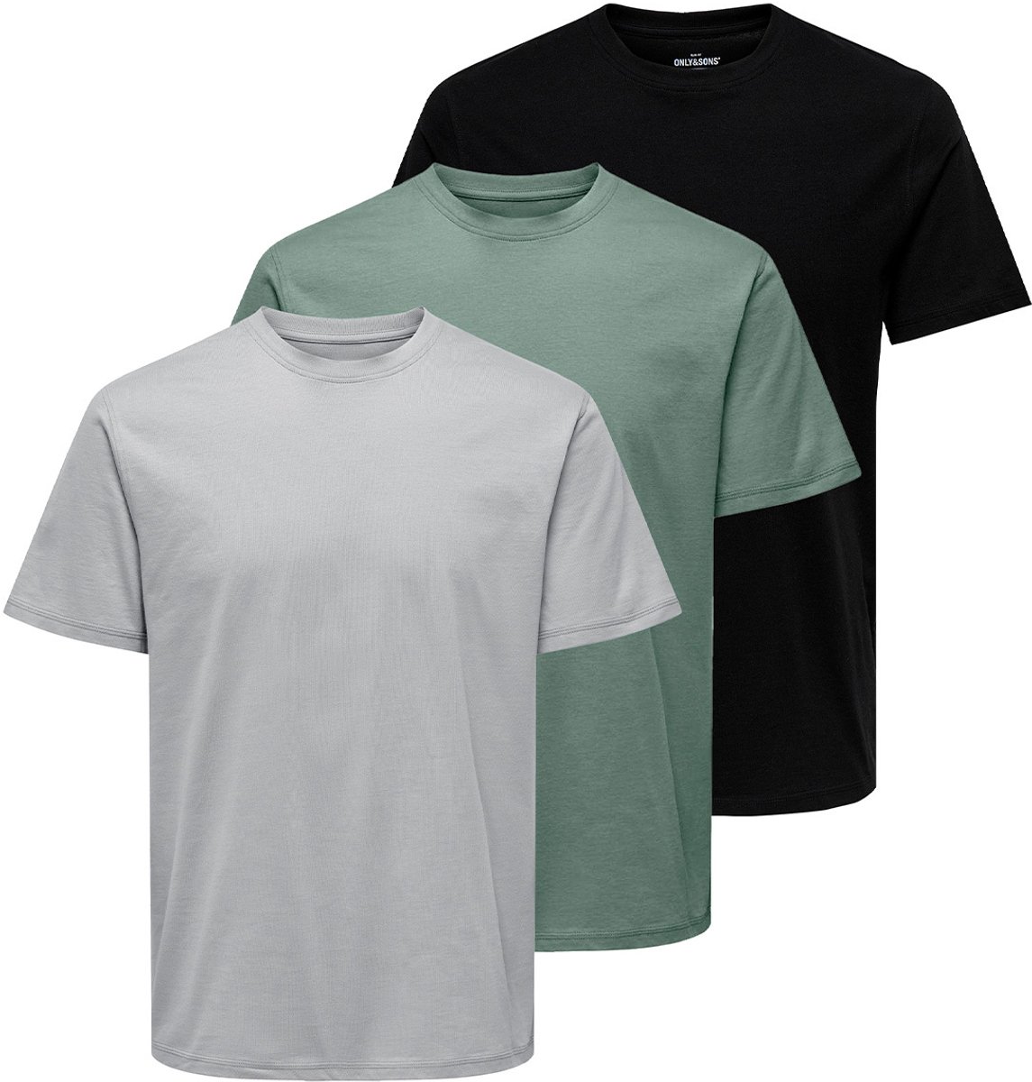Only & Sons Heren t-shirt 3 pack MAX
