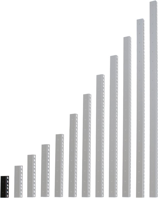 Profilé de rack Penn Elcom RG-6135-02 2 U, perforé de part en part, acier, simple