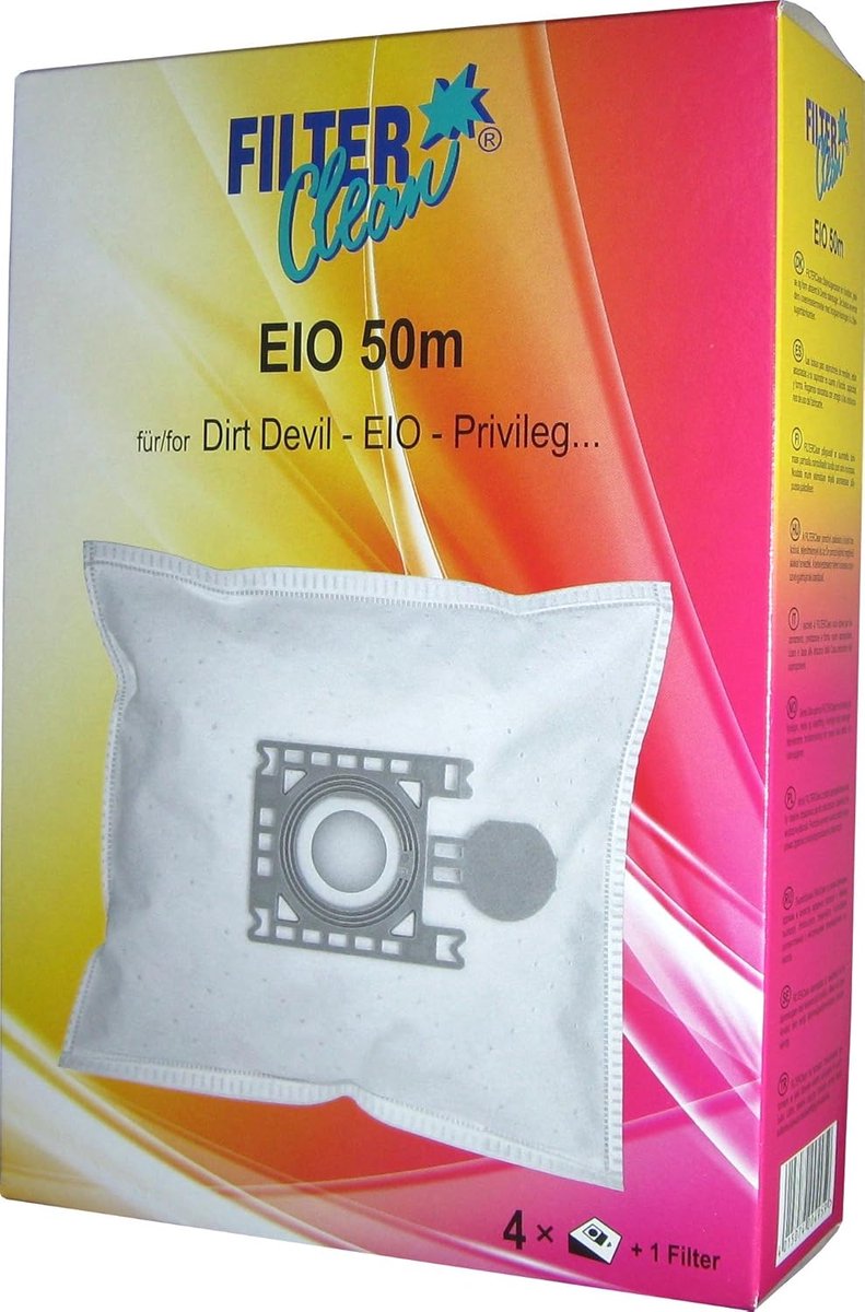 FilterClean Stofzakken voor de Handy, EIO, Ufesa, Hanseatic, Kalorik - EIO50M