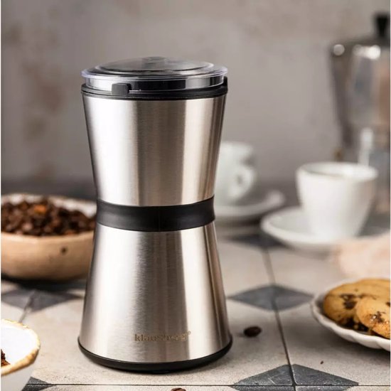 De'Longhi KG200 Electric Coffee Grinder, Stainless Steel Knife, 90g Coffee Bean Capacity, Black