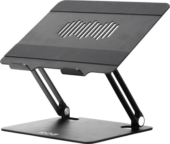 R2B® Laptop standaard verstelbaar en opvouwbaar - Model Den Bosch - Zwart - 10 t/m 17 inch - Verhoger - Houder - Laptoptafel